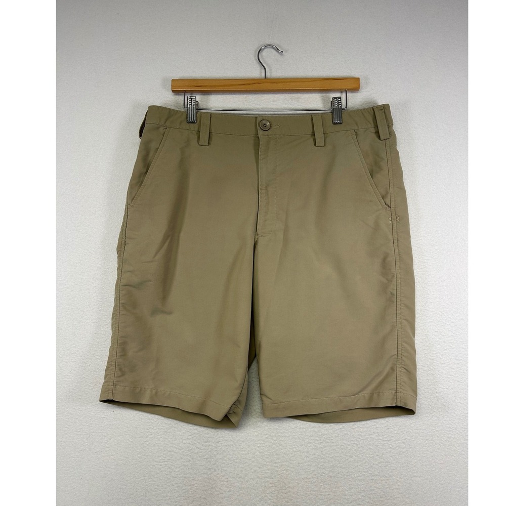 Golfcore Under Armour Mens 36 Khaki Tan Performance Stretch Utility Golf Shorts